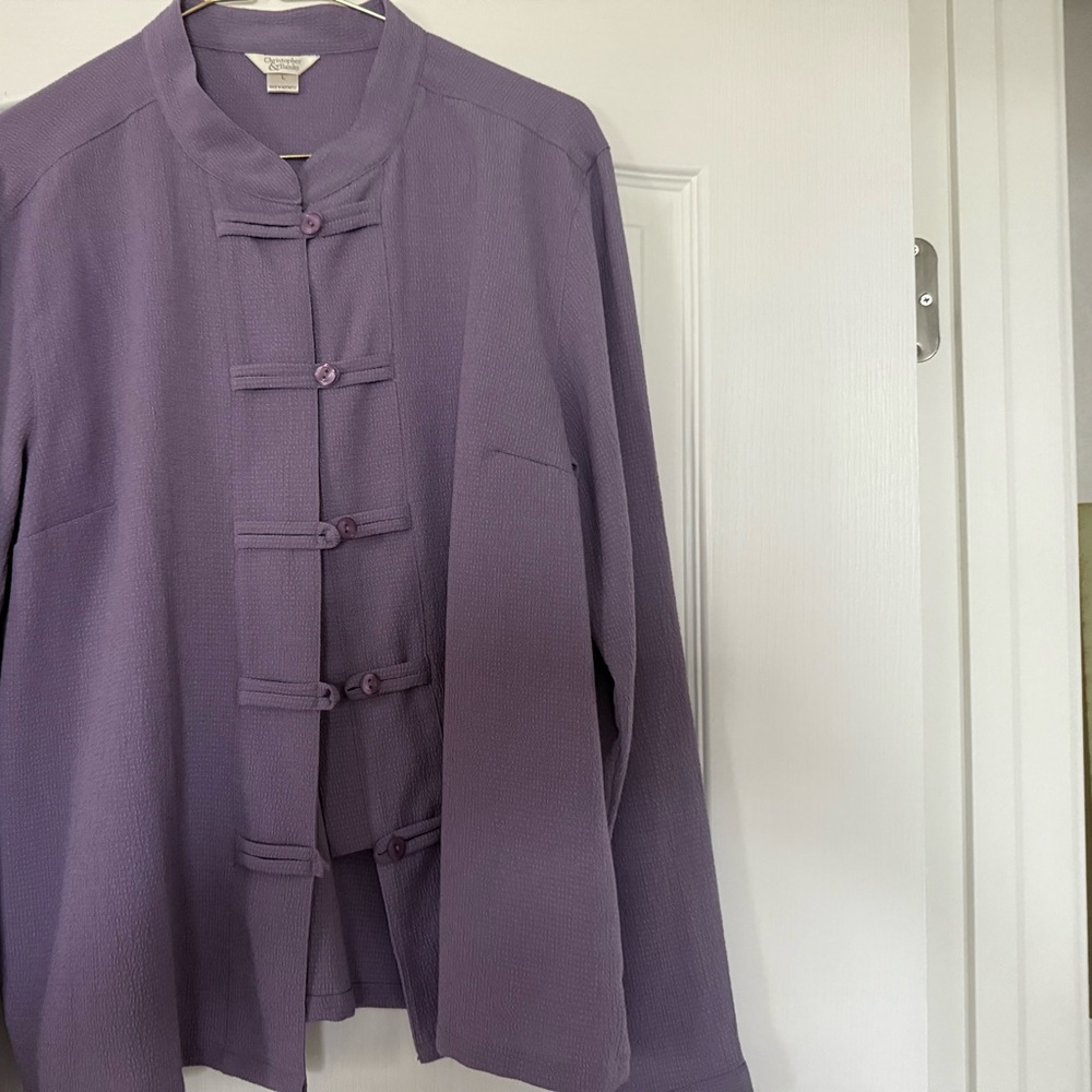 Christopher & Banks Lavender Textured Jacket